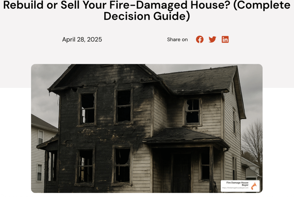Rebuild or Sell After a House Fire?