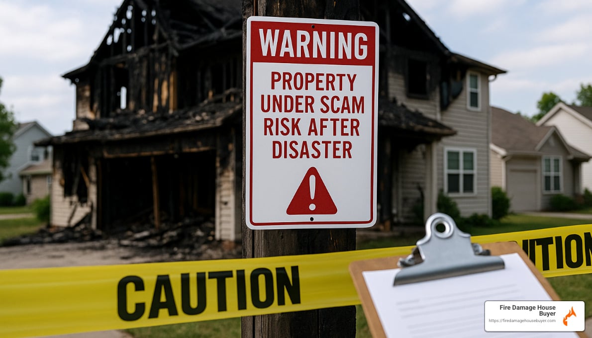 warning signs of property scams after disasters - How to Sell a Fire-Damaged House