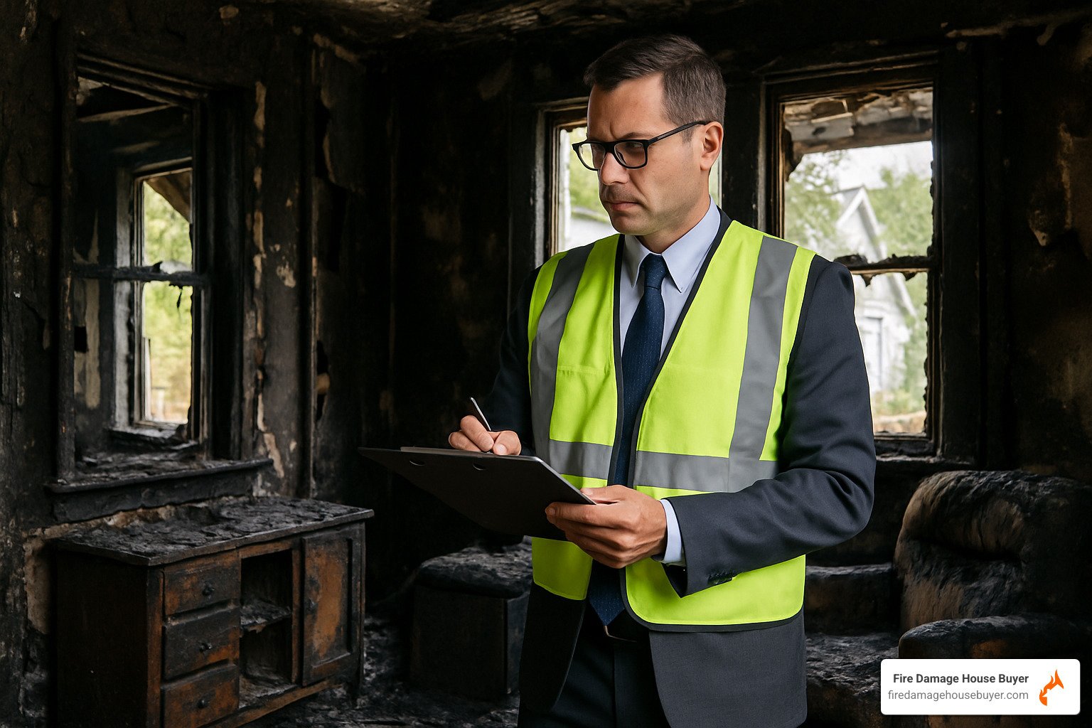 insurance adjuster inspecting fire damage - Fire Damage Insurance Claims: Complete Step-by-Step Guide (2025) insurance adjuster inspecting fire damage - Fire Damage Insurance Claims: Complete Step-by-Step Guide (2025)