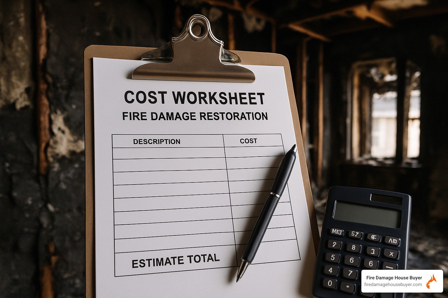 cost worksheet for fire damage restoration - Fire Damage Restoration & Repair cost worksheet for fire damage restoration - Fire Damage Restoration & Repair