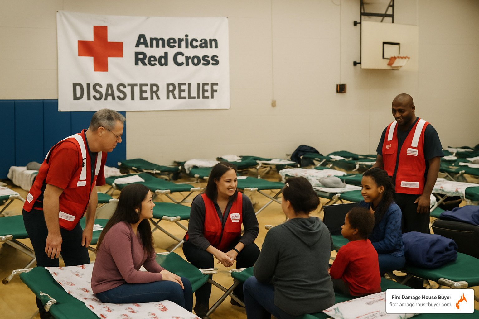 Red Cross disaster relief shelter - Legal and Financial Considerations After a Fire