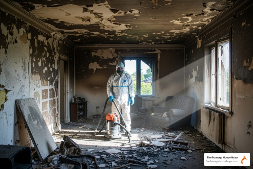 cleaning up after a house fire​