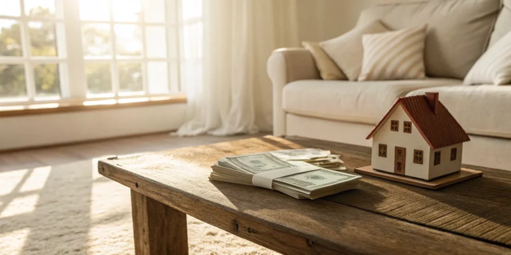 How does a cash offer on a house work with a model home and stacks of cash.