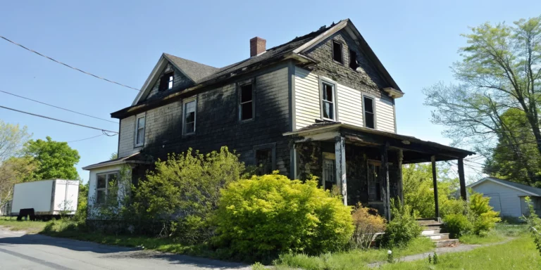 A house with fire damage being sold to a cash for my house as is buyer.