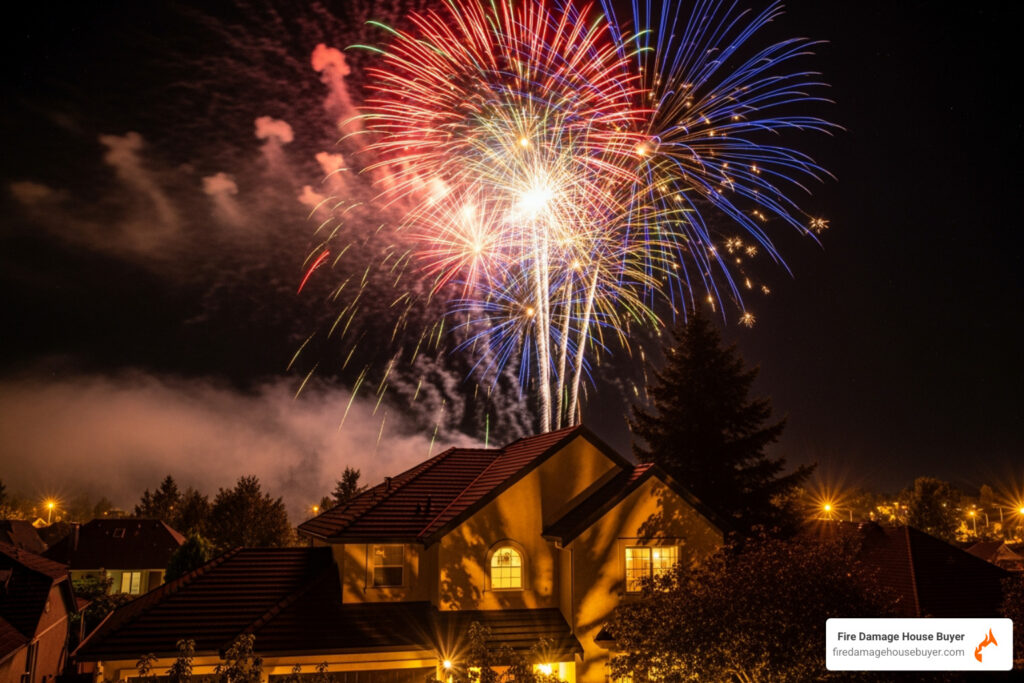 can fireworks start a fire