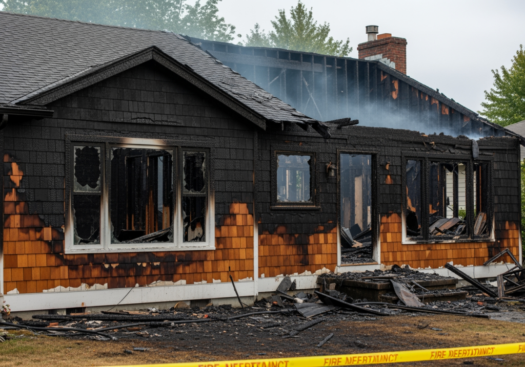 fire damaged homes for sale