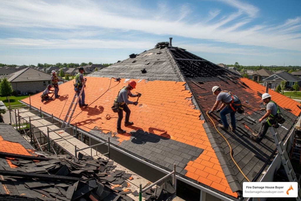 fire damage roof repair