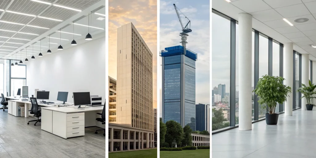 The modern office of a cash buyer who buys fire damaged houses.