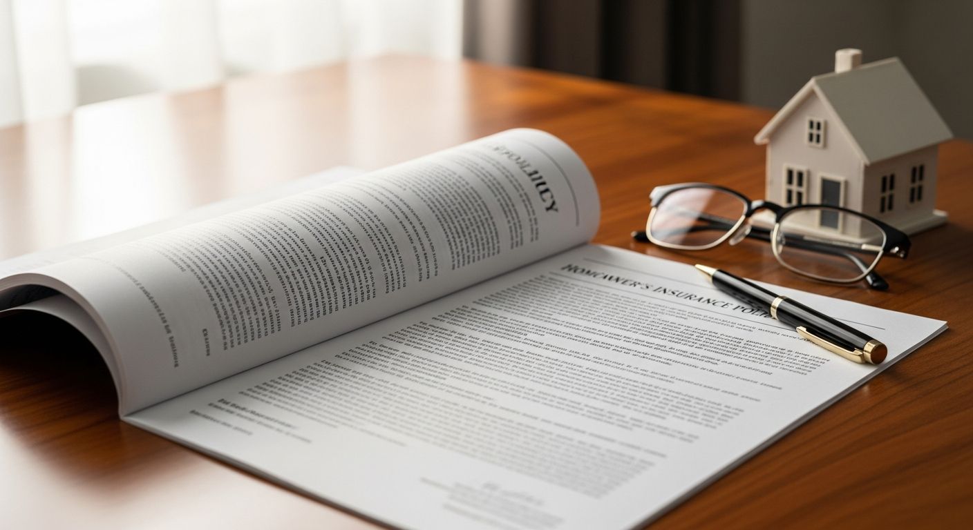 Homeowners insurance policy document for fire damage coverage